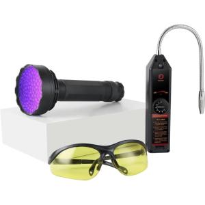 Lichamp AC Leak Detector Kit Automotive, Refrigerant Freon Leak Detector with AC UV Light and Protective Glasses, LB01