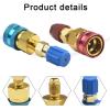 Coupleur rapide A/C R1234YF, adaptateur R1234YF vers R134A, connecteur CA haut bas, coupleur de jauge de collecteur AC, raccords rapides en laiton,