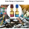 Coupleur rapide A/C R1234YF, adaptateur R1234YF vers R134A, connecteur CA haut bas, coupleur de jauge de collecteur AC, raccords rapides en laiton,