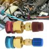 Coupleur rapide A/C R1234YF, adaptateur R1234YF vers R134A, connecteur CA haut bas, coupleur de jauge de collecteur AC, raccords rapides en laiton,