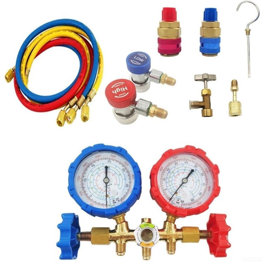 imageEnsemble doutils de jauge de collecteur pour charge et vacuation CA compatible avec plusieurs connecteurs inclus CC