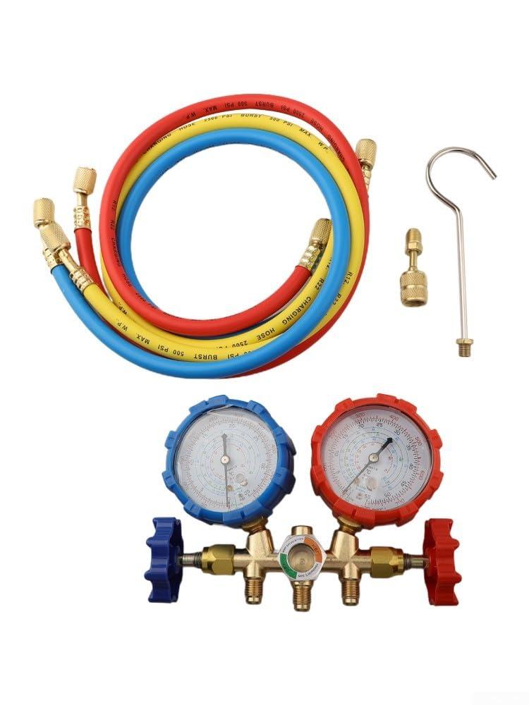 imageEnsemble doutils de jauge de collecteur pour charge et vacuation CA compatible avec plusieurs connecteurs inclus CC