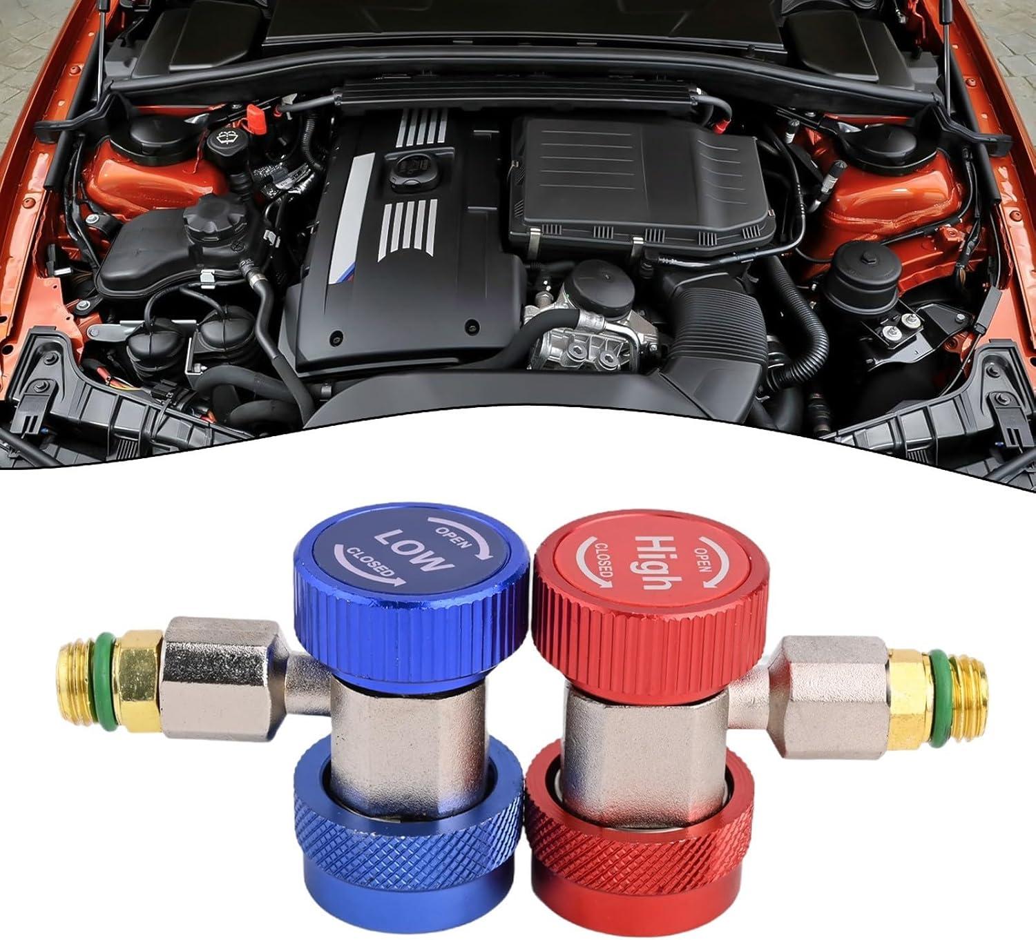 imageLot de 2 adaptateurs de connecteur rapide conus pour R134A Jauge de collecteur CA automatique Convient pour les systmes de basse et haute pression CVC