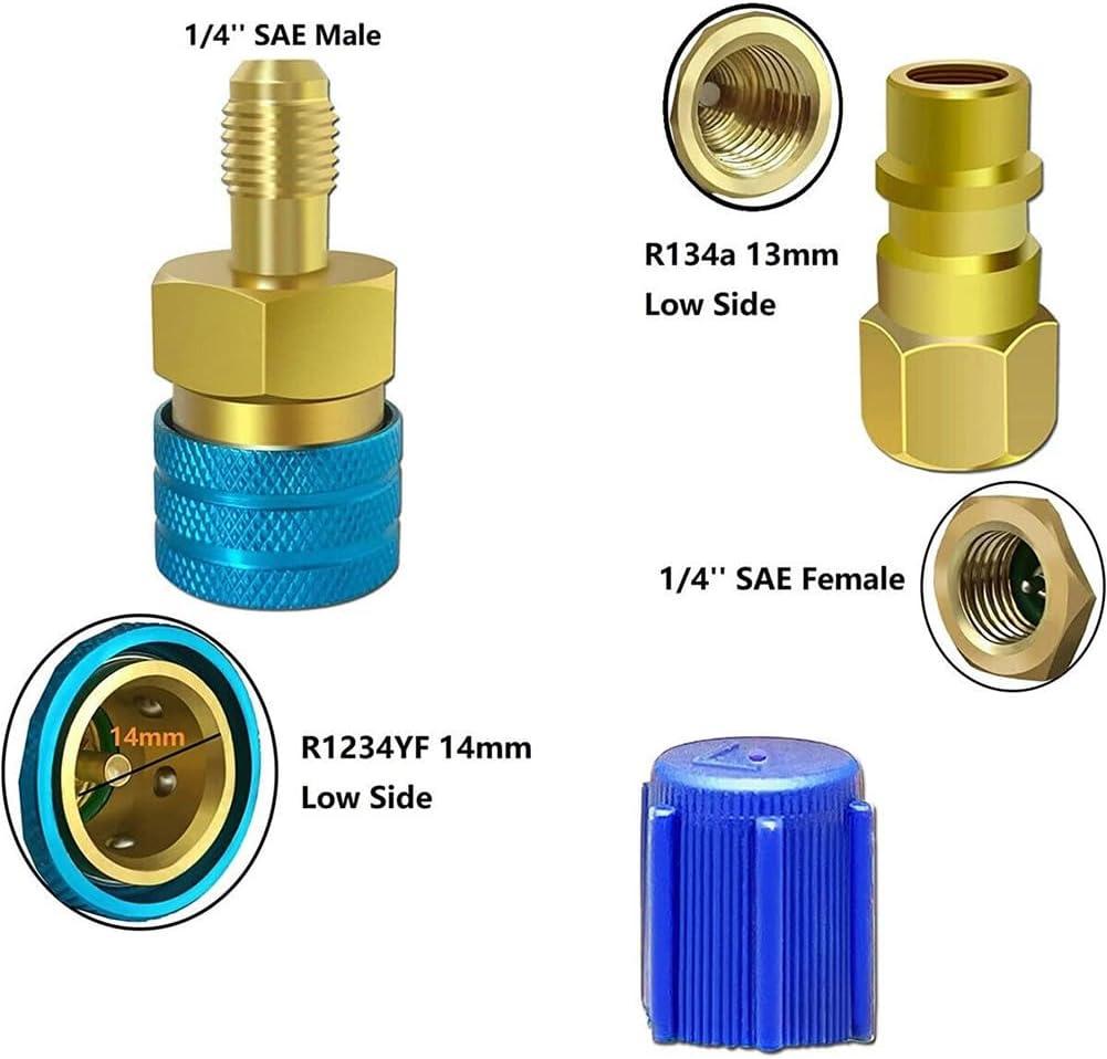 imageLot de 6 adaptateurs innovants pour systme de jauge CA conus pour une performance optimale dans les systmes de refroidissement du vhicule