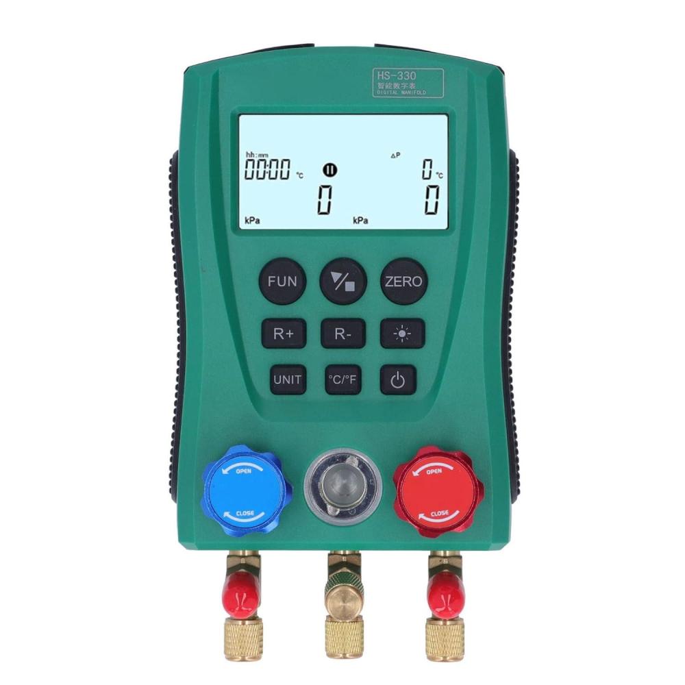 imageJAUGE DE COLLECTEUR NUMRIQUE BOUTON EN ALLIAGE DALUMINIUM DOUBLE CANAL CALCUL INTELLIGENT MANOMTRE DE PRESSION RFRIGRANT POUR TEST DE TEMPRATURE CA CVC
