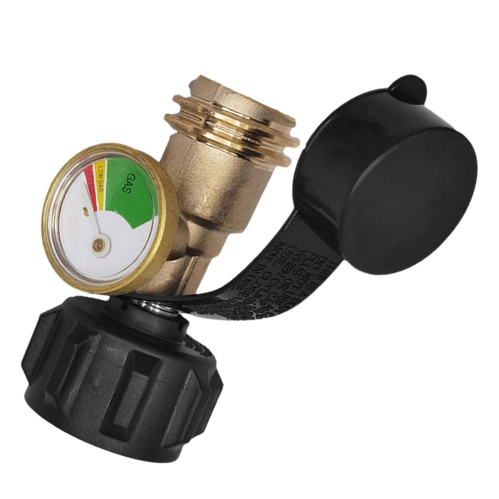 imageJauge de Niveau de Bouteille de Gaz pour CampingCar Indicateur De Pression De Propane Code Couleur Dtecteur de Fuite avec Manomtre pour Barbecue Terrasse Camping Chauffage et Brleur de Ca