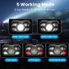 Lampe Frontale LED Rechargeable Puissante 2 Pcs, Ultra Lumineuse 2000 Lumens, Légère et Durable avec Capteur et Rouge 10 Modes d&rsquo;Éclairage IPX5 pour Course, Pêche, Cyclisme, Camping
