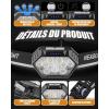 Lampe Frontale LED Ultra Puissante Rechargeable avec Feu Arrière Amovible, 9 Modes pour Capteur de Mouvement, Ajustable 225°, IPX4 Étanche, Convient pour Randonnée Camping Pêche Course(Noir Clair)