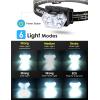 Lsnisni Lot de 2 lampes frontales LED 2000 lumens avec 6 modes d&rsquo;éclairage, 6 piles AAA incluses, étanchéité IP×5 pour enfants et adultes(Aaa-2 Pièces)