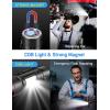 Lsnisni Lot de 2 lampes frontales LED 2000 lumens avec 6 modes d&rsquo;éclairage, 6 piles AAA incluses, étanchéité IP×5 pour enfants et adultes(Hl-aaa-fl-2p)