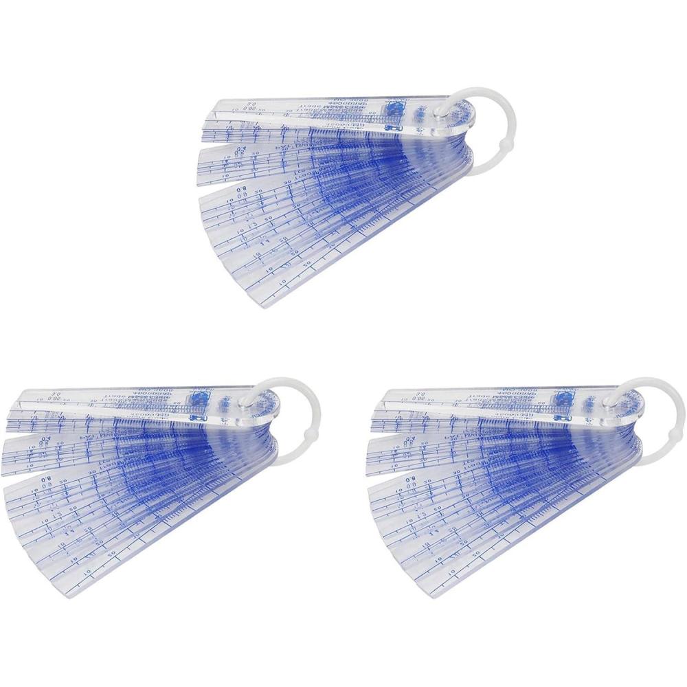 imageUrbanNest 3X Jauge Dpaisseur en Plastique 005 mm 3 Mm Outil de Mesure Dcart Mtrique 21 Feuilles