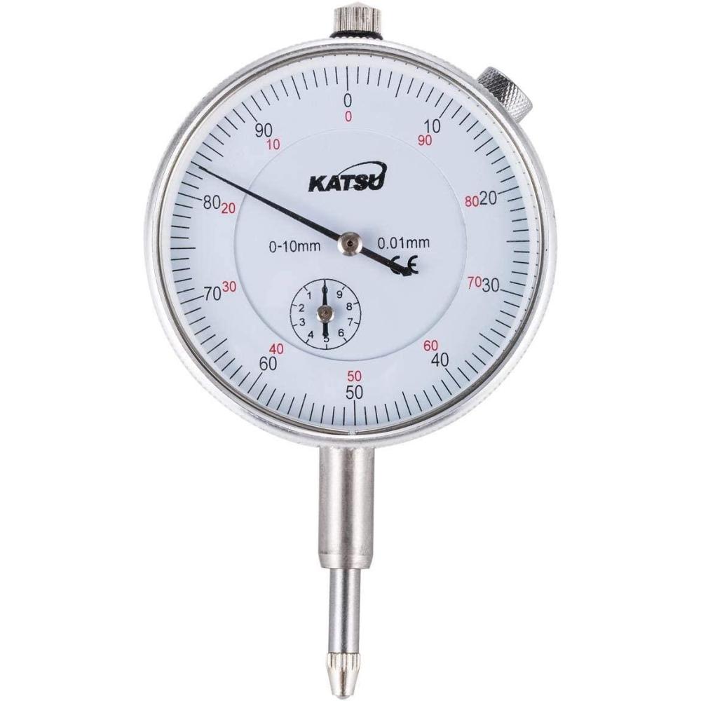 imageKATSU Jauge dindicateur de Test de Cadran 010 mm Prcision de 001 mm Indicateur de Cadran de Machiniste de Voyage Mtrique de Mesure Instrument de Mesure de Haute Prcision Outil 401120