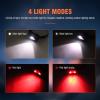 BORUIT Lampe Frontale LED Super Bright Lampes Frontales Rouge et Blanche 3 Piles AAA Lnclus 4 Modes Lampe Torche Pour Enfant Lecture Adulte Camping Cyclisme Courir Randonnée Pêche Phare Gear(Ferreux)