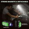 Lampe Frontale 2 Pièces,Lampe Frontale LED Ultra Puissante 2000 Lumens,Torche Frontale 3 Modes IPX5 Étanche Rechargeable USB,Pour Pêche,Camping,Cyclisme,Running (Noir)(Vert)