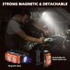 Lampe Frontale 2 Pièces,Lampe Frontale LED Ultra Puissante 2000 Lumens,Torche Frontale 3 Modes IPX5 Étanche Rechargeable USB,Pour Pêche,Camping,Cyclisme,Running (Noir)(Orange)