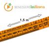 Mètres à Ruban pour Couturier double face BENESSERE In Linea® – Metre ruban couture – Metre ruban corps – Orange doux avec étui en plastique rigide extensible confortable de 1,5 m
