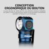 OLIGHT Perun 3 Lampe Frontale Ultra Puissante Rechargeable USB EDC 3000 LM Portée Max. 160 Mètres Torche Clignotant 7 Modes Étanche IP68 Headlamp LED Feu Rouge Pour Camping,Jogging(Bleu)