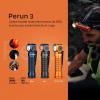OLIGHT Perun 3 Lampe Frontale Ultra Puissante Rechargeable USB EDC 3000 LM Portée Max. 160 Mètres Torche Clignotant 7 Modes Étanche IP68 Headlamp LED Feu Rouge Pour Camping,Jogging(Bleu)