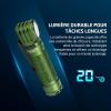 OLIGHT Perun 3 Lampe Frontale Ultra Puissante Rechargeable USB EDC 3000 LM Portée Max. 160 Mètres Torche Clignotant 7 Modes Étanche IP68 Headlamp LED Feu Rouge Pour Camping,Jogging(Od Vert)