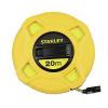 STANLEY Mètre Ruban 20 m x 12,7 mm en Fibre de Verre 40 Brins – Précision Classe III – Graduation Tous les 2 mm – Jaune Fluo Plus Lisible – Revêtement PVC – Boitier ABS Antichocs – 0-34-296(Unique)