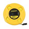 STANLEY Mètre Ruban 20 m x 12,7 mm en Fibre de Verre 40 Brins – Précision Classe III – Graduation Tous les 2 mm – Jaune Fluo Plus Lisible – Revêtement PVC – Boitier ABS Antichocs – 0-34-296(Unique)