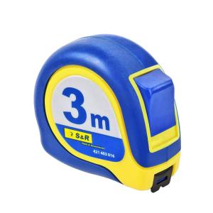 S&R Mètre Ruban à mesurer 5,0 M x 25 mm, Crochet Magnétique Professionnel.(3 m)