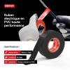ERKO Ruban adhésif isolant électrique Rouge 19mm x 20m PVC – Réparation de câbles électriques – Très flexible avec une forte adhérence – Résistant aux produits chimiques, chatertone(Orange)
