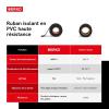 ERKO Ruban adhésif isolant électrique Rouge 19mm x 20m PVC – Réparation de câbles électriques – Très flexible avec une forte adhérence – Résistant aux produits chimiques, chatertone(bleu)