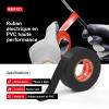 ERKO Ruban adhésif isolant électrique Rouge 19mm x 20m PVC – Réparation de câbles électriques – Très flexible avec une forte adhérence – Résistant aux produits chimiques, chatertone(Vert-jaune)