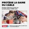 Tesa Isoler Ruban Adhésif pour l&rsquo;Isolation, le Cerclage et la Fixation de Câbles Électriques jusqu&rsquo;à 6000 v – Câbles Audio, Vidéo et Alimentation – Ignifuge – 10 m x 15 mm – vert/jaune(Vert/Jaune)
