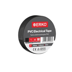 ERKO Ruban adhésif isolant électrique Rouge 19mm x 20m PVC – Réparation de câbles électriques – Très flexible avec une forte adhérence – Résistant aux produits chimiques, chatertone(Noir)