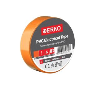 ERKO Ruban adhésif isolant électrique Rouge 19mm x 20m PVC – Réparation de câbles électriques – Très flexible avec une forte adhérence – Résistant aux produits chimiques, chatertone(Orange)