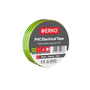 ERKO Ruban adhésif isolant électrique Rouge 19mm x 20m PVC – Réparation de câbles électriques – Très flexible avec une forte adhérence – Résistant aux produits chimiques, chatertone(Vert-jaune)