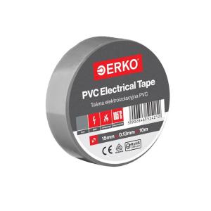 ERKO Ruban adhésif isolant électrique Rouge 19mm x 20m PVC – Réparation de câbles électriques – Très flexible avec une forte adhérence – Résistant aux produits chimiques, chatertone(Gray)