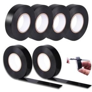 Lot de 6 rubans isolants électriques étanches – Auto-soudant – Ruban adhésif pour électriciens pour projets de câblage et réparations – 6 couleurs(Blanc)