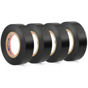 NASHRIO Ruban adhésif isolant électrique PVC 16 mm × 15 m, Réparation de câbles électriques – Résistant, Autocollant – Protèger, Regrouper – 4 Rouleaux(16mmx15m)