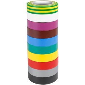 Adam Hall Accessories 580813 RNB 10 – Bande isolante 0,13 x 15 mm x 10 m lot de 10 couleurs(10 couleurs.)