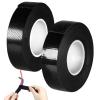 2 Rouleaux de Ruban Isolant Étanche, Ruban Isolant Électrique Bande Isolatrice, Ruban Electrotechnique Noir, Ruban de Réparation Adhésif Noir pour La Mise en Faisceau des Câbles