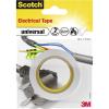 3M Scotch Ruban Electrique 10 m x 15 mm Blanc(Blanc)