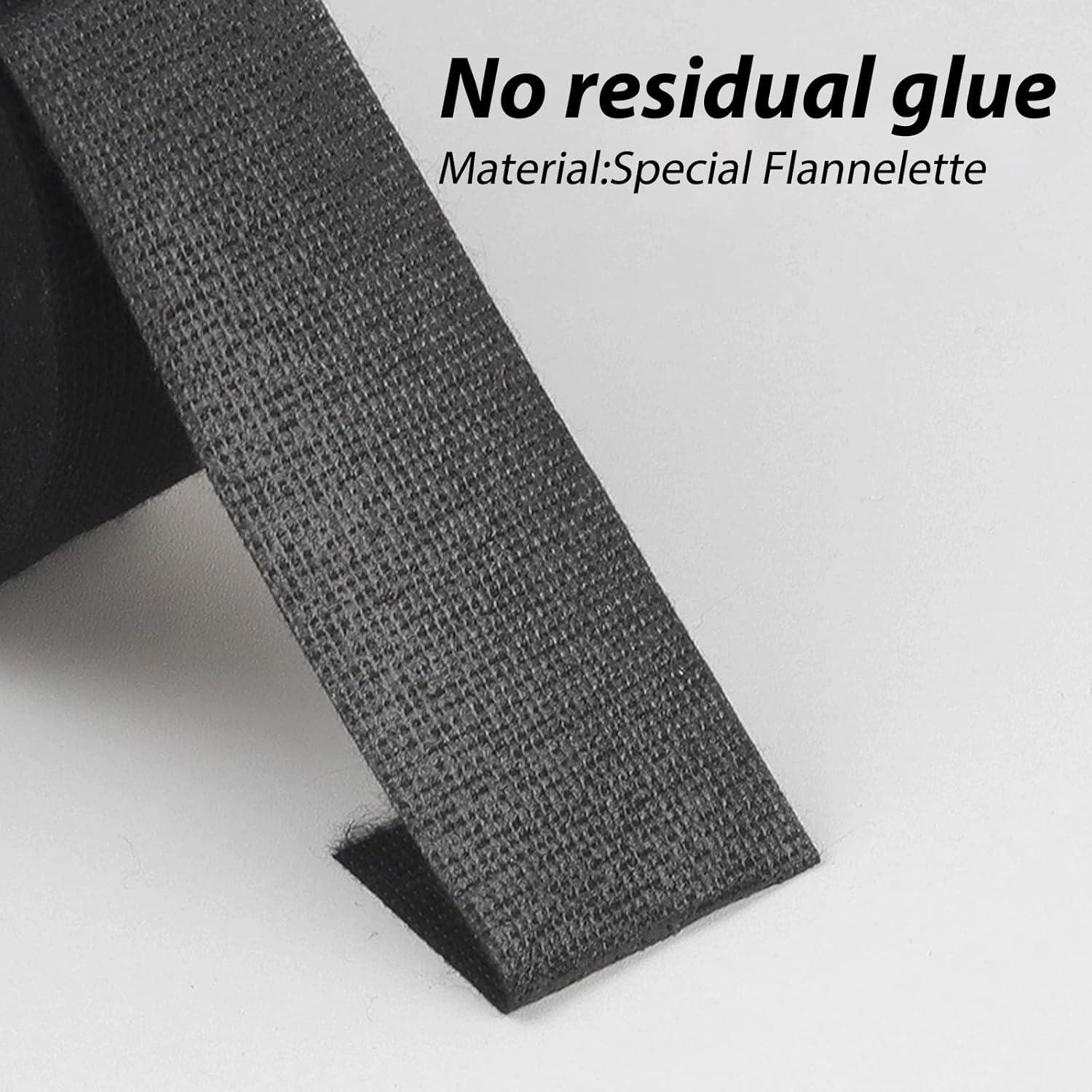 imageRuban de Cbles2 pices Rsistant la Chaleur Rubans Ruban Adhsif Isolant lectrique Ruban en Tissu pour Faisceaux de Cbles Mnage Voiture Moto 19mm x 15mnoir