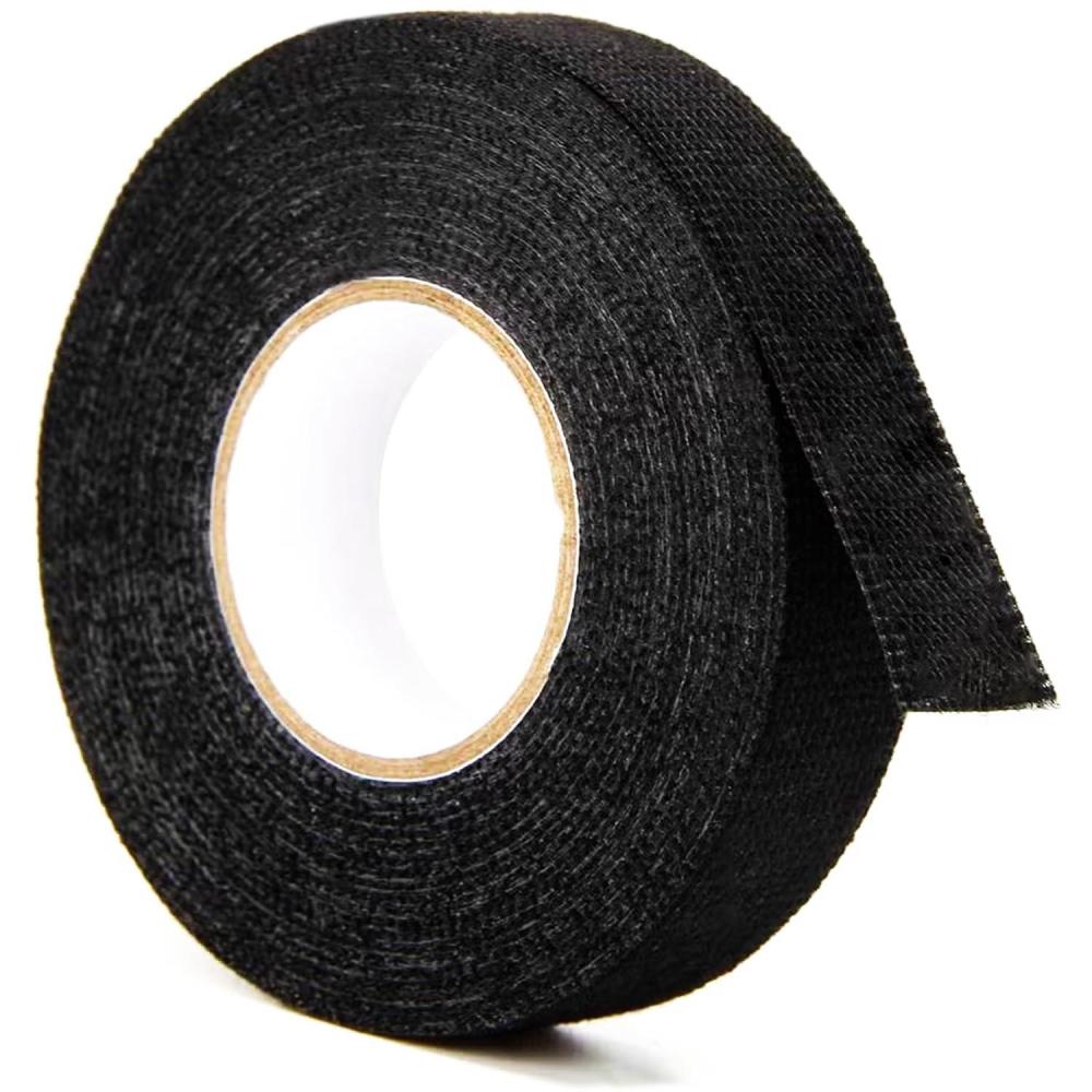 imageCABLEPELADO Ruban isolant en tissu noir 9 mm x 15 m Rsistant la chaleur et labrasion Haute adhrence Idal pour lautomobile llectricit et llectronique9 mm x 15 m
