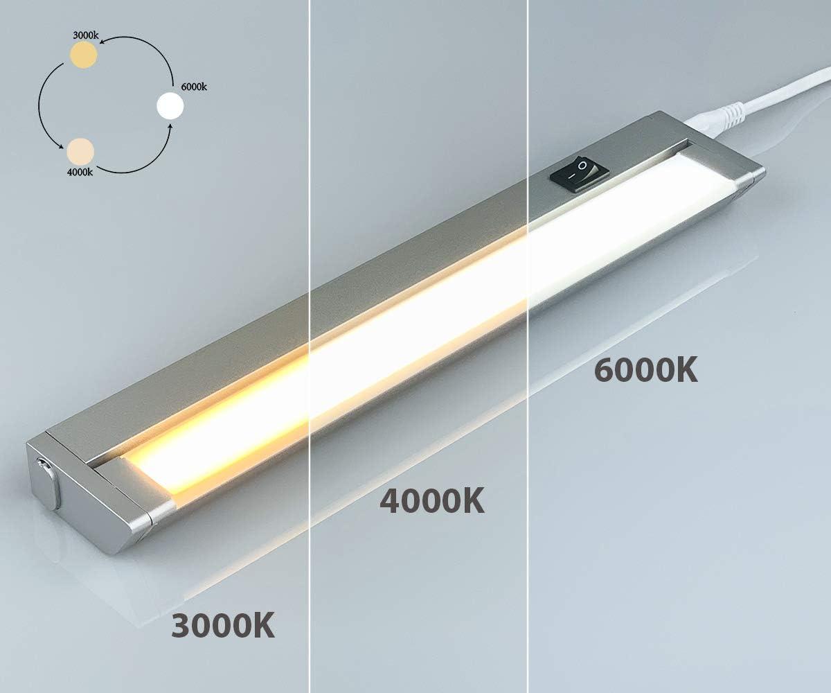 imageRglette LED Orientable avec Interrupteur Luminaire Sous Meuble Lumire Rglables pour CuisineArmoirePlacardEscalierCouloir 3000K 4000K 6000K LongCourt
