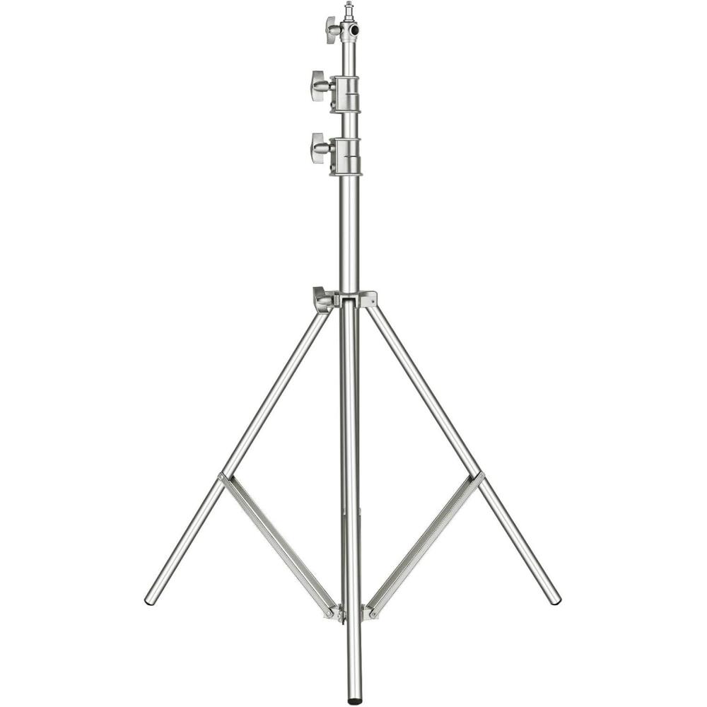 imageNEEWER Support de lumire amlior de 75quot190cm en Acier Inoxydable  Ressorttrpied de Photographie Pliable pour lumire annulaire LED Strobe SoftboxCharge maximale 135lb65kgST190SSST300SS