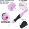 Aiguilles à Crochet Rochet avec LED Ensemble lumières ergonomiques, Rechargeables Crochets allumés, 9 Crochets à têtes interchangeables, Aiguilles à Tricoter avec Poignée en Caoutchouc(Violet)(Violet)