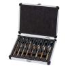 KATSU Jeu de forets HSS à tige réduite, 8 pièces, forets hélicoïdaux métriques en acier à grande vitesse de 14-25 mm, tige 1/2 « pour bois, métal, acier dans un boîtier en aluminium 12697005(métrique)