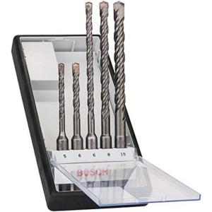 Bosch Accessories 5 pièces Jeu de forets SDS plus-5 Robust Line (pour le béton, accessoires pour perceuse)(5/6/6/8/10 mm)