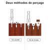 15 Pièces Jeu de Foret Fraise,2.8/3/3.2/3.5/4mm, Foret à Fraiser Bois, avec Clé Hexagonale Réglable HSS(2.5-3.5mm)