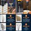 101 Pièces Jeu de Forets et D’embouts, Coffret Forets HSS et Embouts de Vissage pour Métal Bois et Brique Douilles Fraise Butées de Perçage et Boîte de Rangement Robuste(101 PCS)