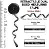 1 Pièces Mètres à ruban de couture,Mètres à Ruban pour Couturier double face,Metre Ruban Corps 2M / 79 Pouce sur Mesure Couturière Tissu Règle (Noir Blanc)(Noir)