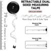 1 Pièces Mètres à ruban de couture,Mètres à Ruban pour Couturier double face,Metre Ruban Corps 2M / 79 Pouce sur Mesure Couturière Tissu Règle (Noir Blanc)(noir/blanc)